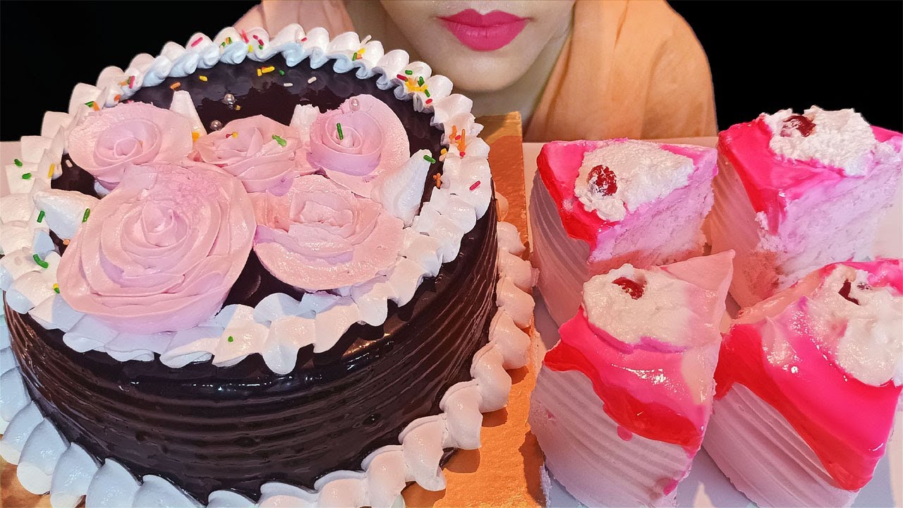CAKE EATING CHALLENGE CREAM CAKES EATING Yummy ASMR INDIAN Mukbang