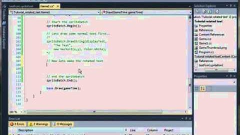 Xna Tutorial, get text in an angle