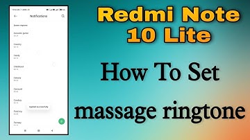 Redmi Note 10 Lite How To Set Message Ringtone video // message ringtone kaise change kre