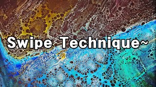 Swipe Technique~ 스와이프 기법~ #Fluid Art #Acrylic Pouring