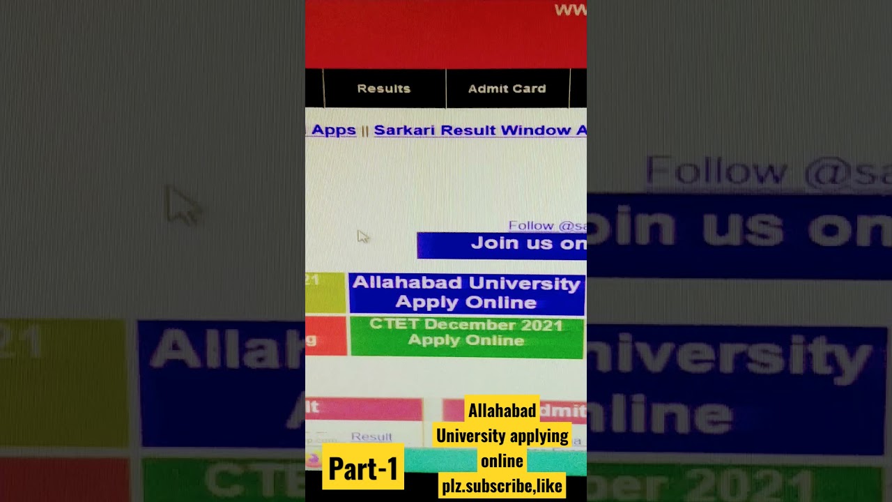 AU Central University of Allahabad, prayagraj (U.P.) apply online 