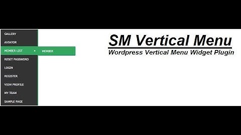 How to create vertical menu in WordPress