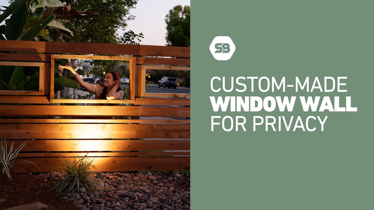 Build a privacy slat wall with windows Sara Bendrick YouTube