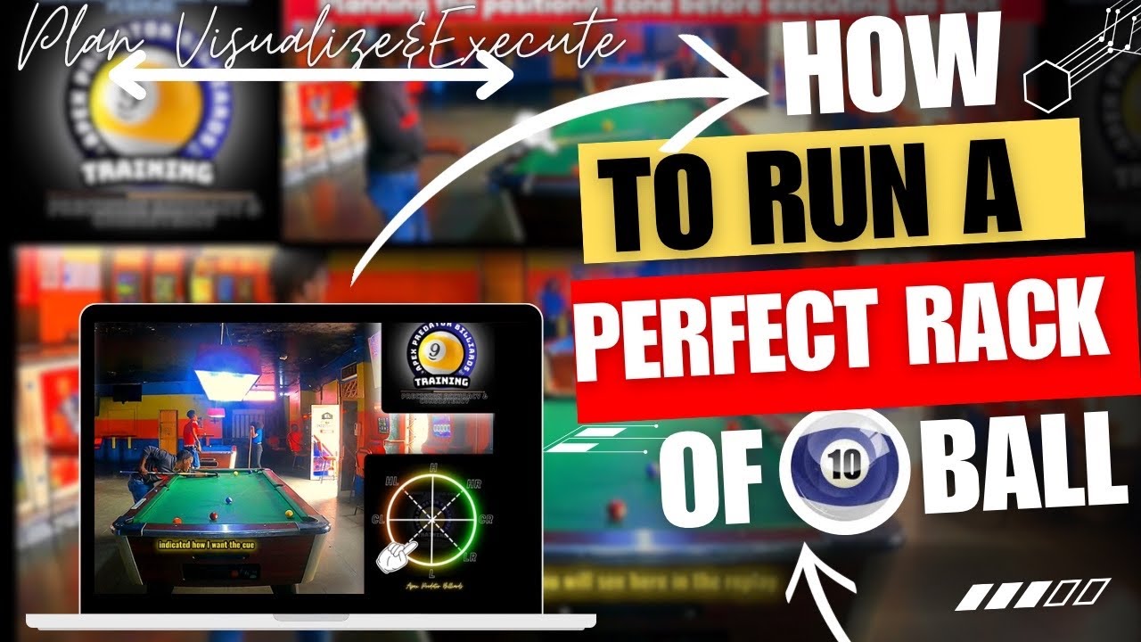 HOW TO BREAK & RUN-OUT A PERFECT ✅ RACK OF 10 BALL USING PRECISE POSITIONAL PLAY & CUEBALL CONTROL ✅