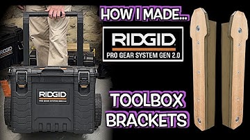 DIY - RIDGID 2.0 Pro Gear Toolbox Brackets - Build Wall Mounting Connectors