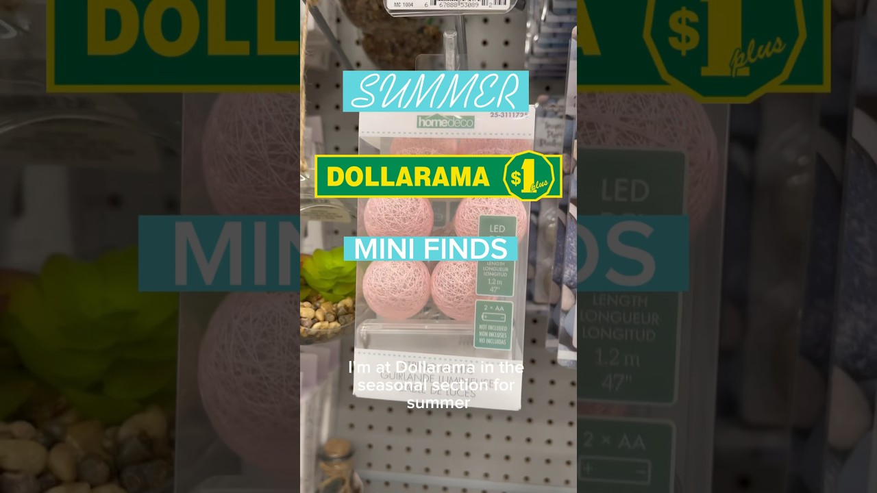 Summer mini doll finds at Dollarama! Little plants and string lights so cute 