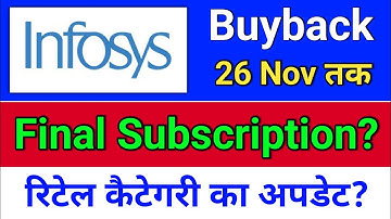 infosys buyback फाइनल सब्सक्रिप्शन?  infosys buyback, infosys share latest news today, infosys