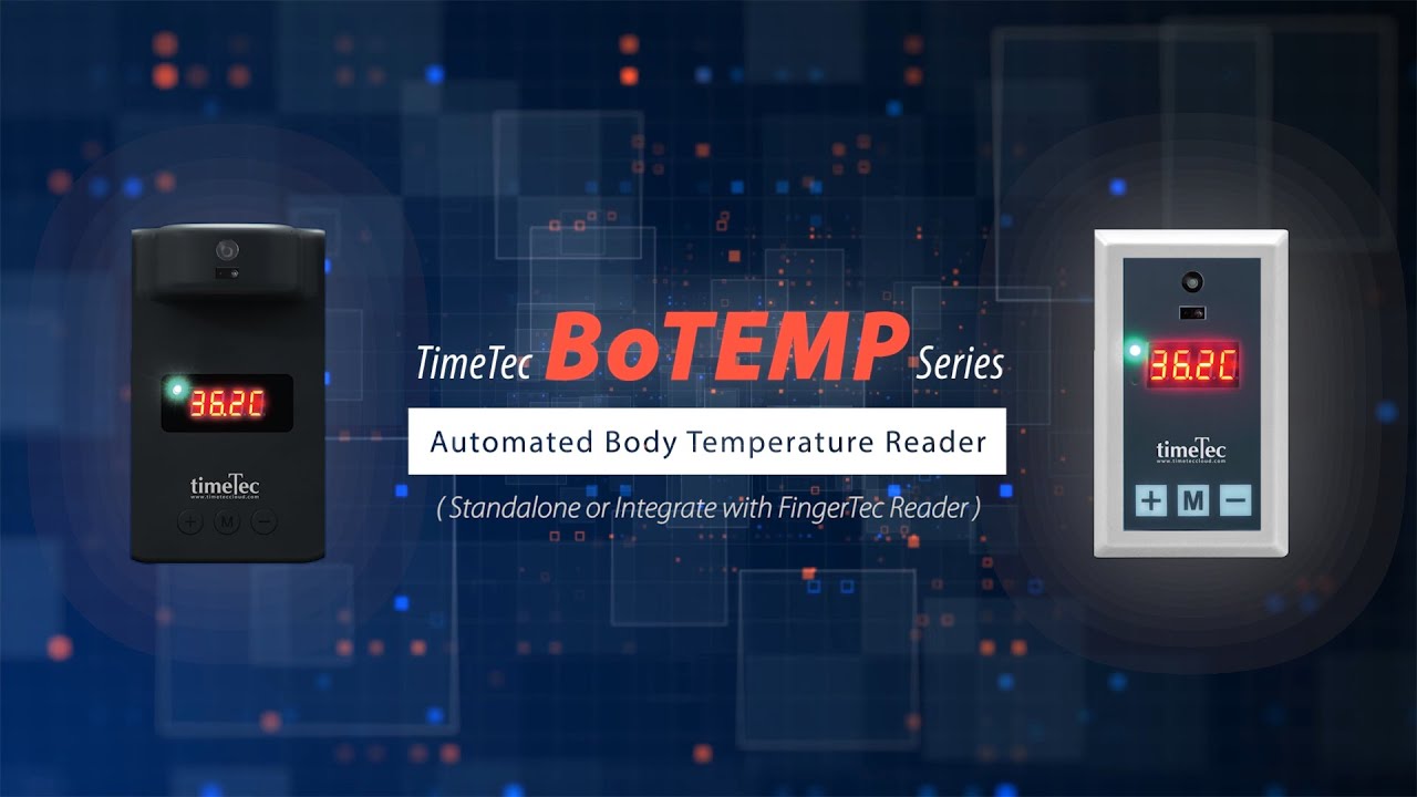 Body Temperature Reader TimeTec BoTEMP Series - Automated Body Temperature Reader - YouTube