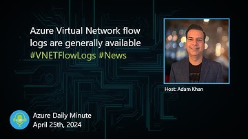 Azure Virtual Network flow logs are generally... - Azure Daily Minute Podcast - 25-APR-2024
