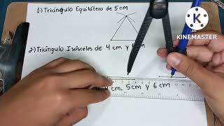 Dibujar Triángulos Usando Solamente Regla y Compás.. #triangle #triangles