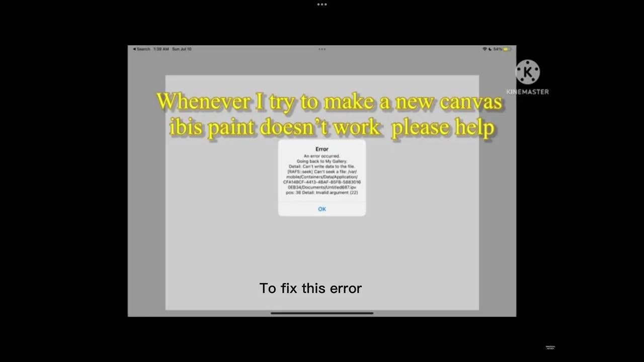 How to fix error (ibis paint x) YouTube