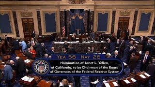 Senate confirms Janet Yellen as chair of US Federal Reserve