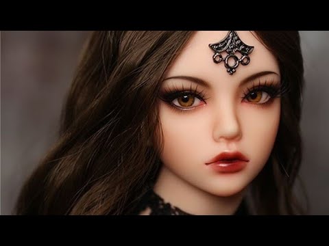Beautiful Doll Images In Black Dress|Pretty Doll WP DP|Black Dress Doll Wallpaper|Cute Doll Status|