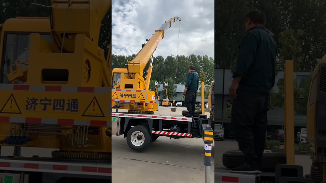 5 tons blue plate car crane 5 meters 6 knuckle boom deadweight 6.3 tons lifting weight 14000kg