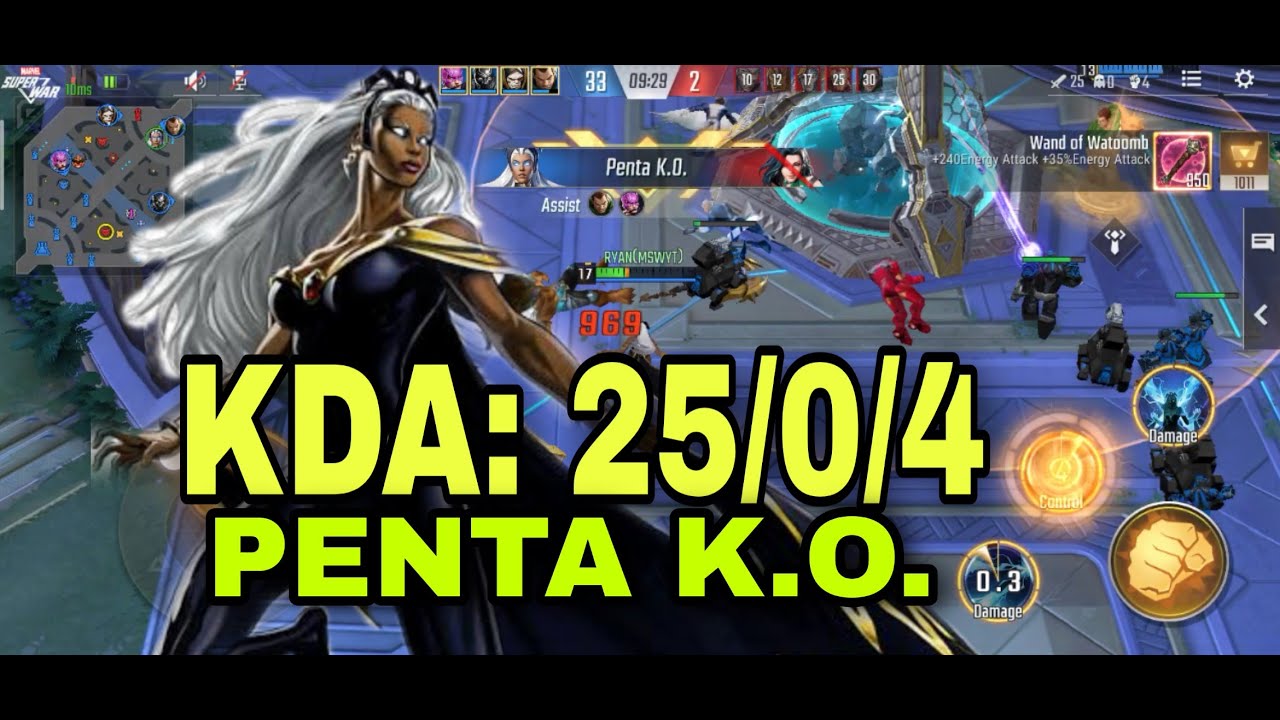 MARVEL SUPER WAR | STORM GAMEPLAY PENTA K.O.