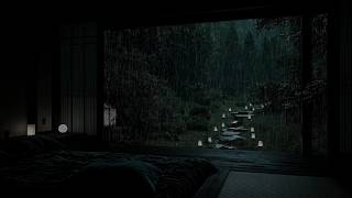 Quiet Forest Rain in Early Summer 🌧 (No Ads) | Relaxing Dark Bedroom ASMR Ambience for Deep Sleep