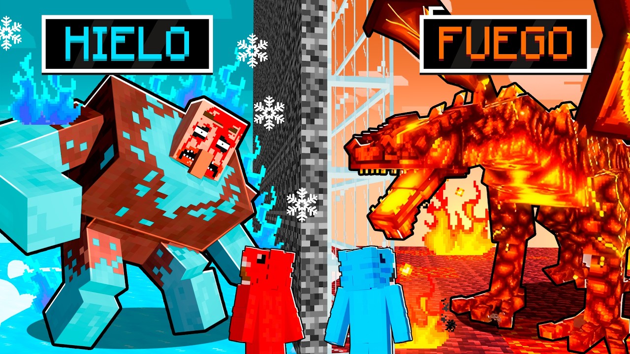 Hice Trampa en una Batalla de Mobs de HIELO vs FUEGO!