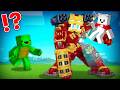 HULKBUSTER Speedrunners vs Hunter in Minecraft - Maizen JJ and Mikey