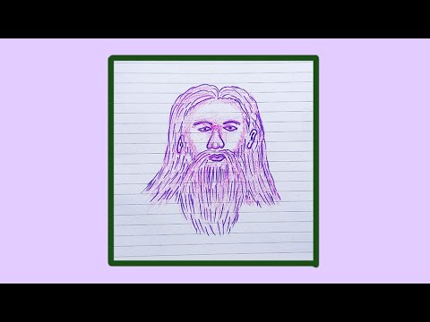 the beard man | original audio tutorials #satisfying #creativeart #drawingforbeginners