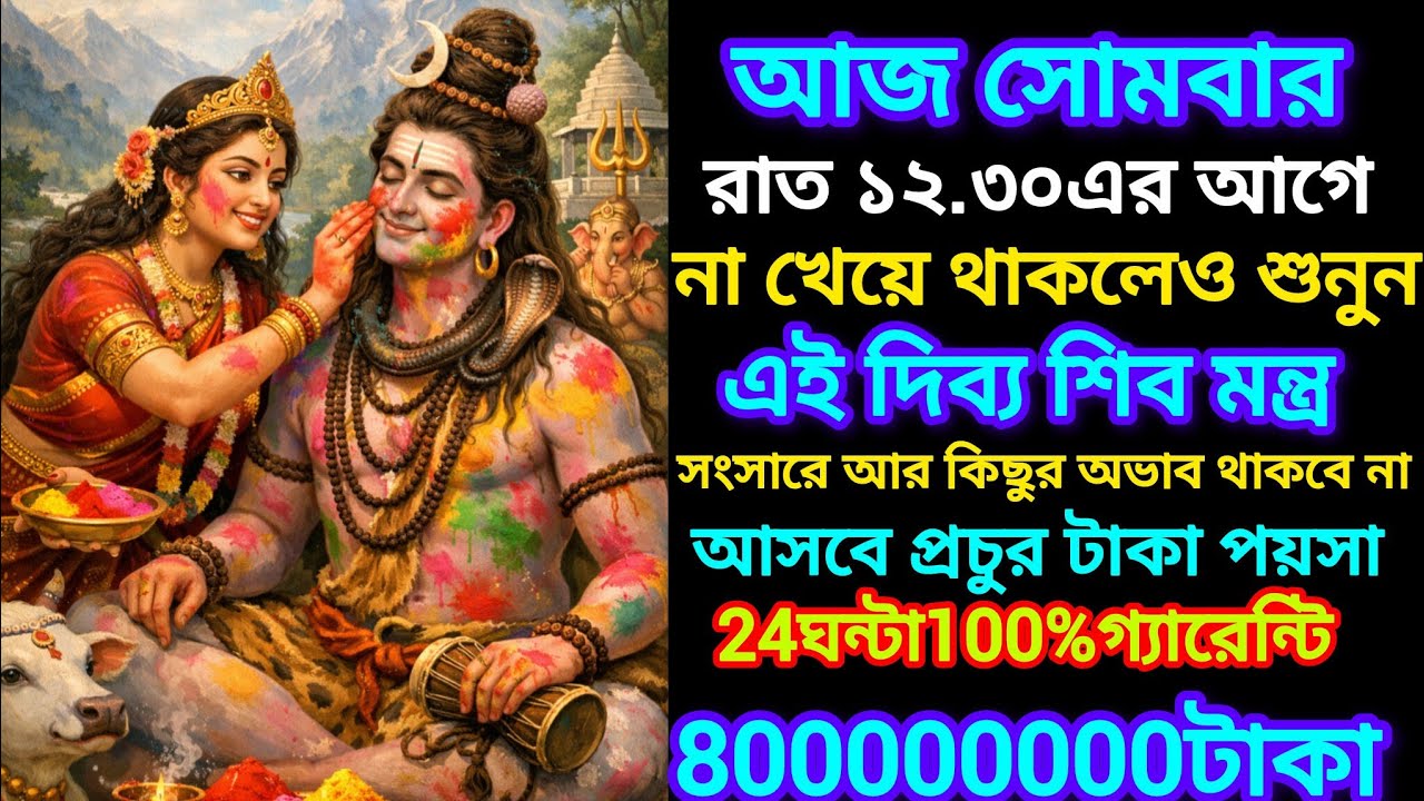 আজ সোমবার হাজার ব্যস্ততার মাঝেও একবার শুনুন এই দিব্য মন্ত্রটি, সংসারে আসবে প্রচুর টাকা পয়সা ও সুখ।