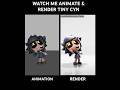 Murder Drones Cyn Animation &amp; Render Behind the Scenes #glitchproductions #murderdrones