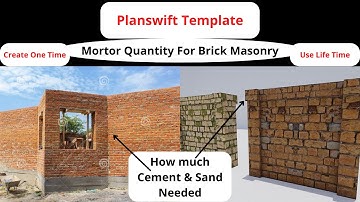 Planswift Template| Bricks Mortor Quantity Calculation
