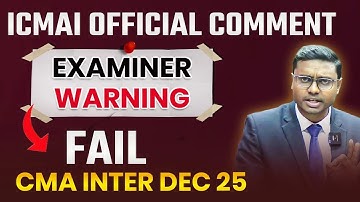 Biggest Mistakes in CMA Inter Exams | How to Avoid Mistakes in CMA Paper | CMA Inter Dec 25 | ICMAI