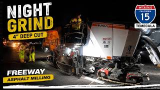 4 Deep Freeway Milling | Wirtgen 210Fi Night Grind