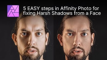 5 EASY quick steps in Affinity Photo for Fixing and Removing Harsh Shadows from a portrait