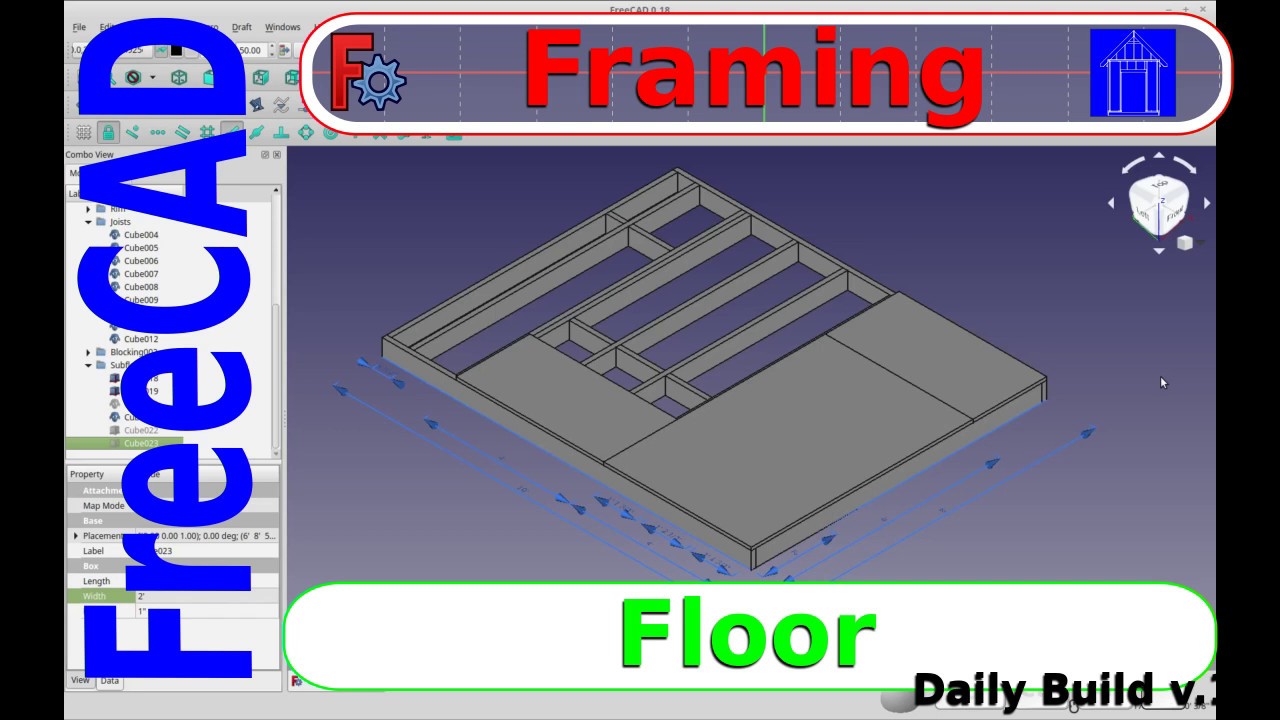 FreeCAD Tutorial  Framing  Series  Floor YouTube