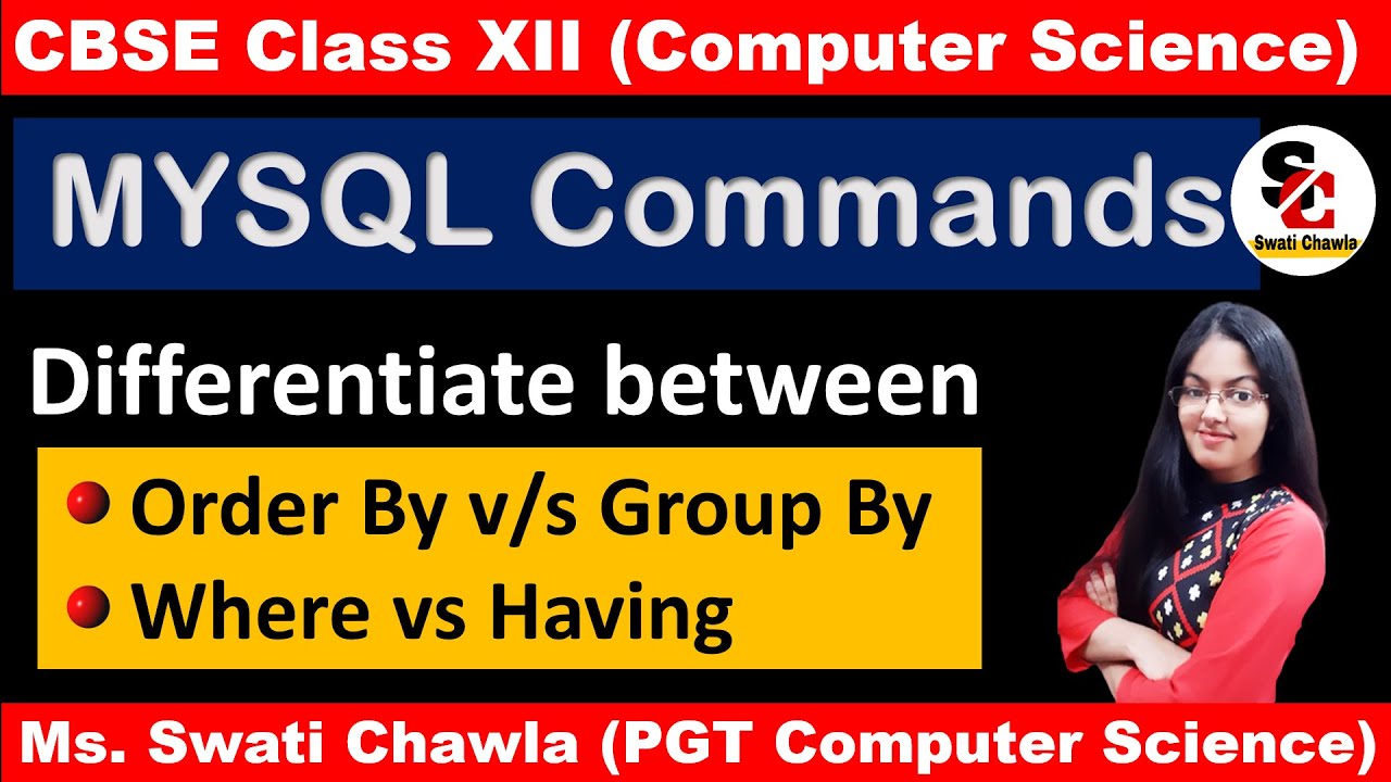 Difference between Order by and Group By Commands | Difference between ...