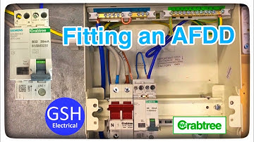 Connecting up an AFDD unit (Arc Fault Detection Device) and Powering it up in a Crabtree Board