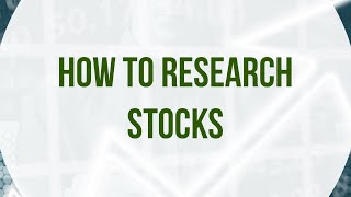 How to Research Stocks for Beginners (Tutorial)