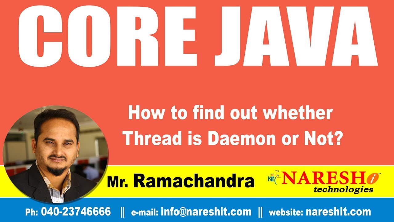 How to find out whether Thread is Daemon or Not? | Core Java Tutorial ...