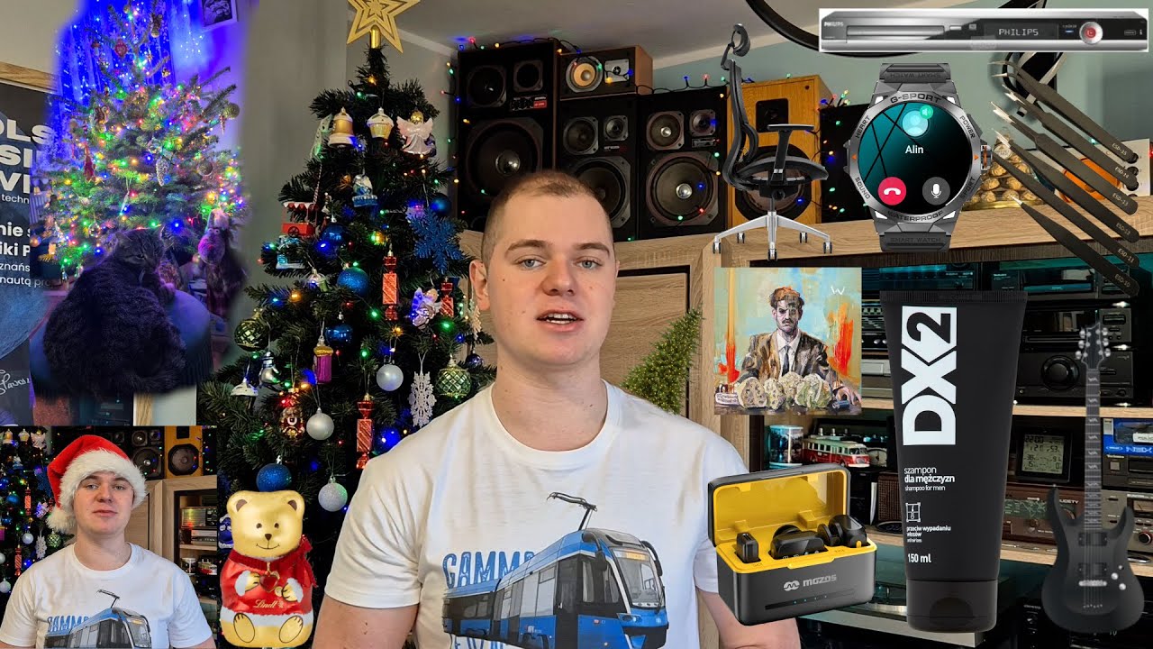 VLOG Świąteczny 2025 - prezenty, lampki- Rivlo | gitara elektryczna, mikrofony, płyta CD, smartwatch