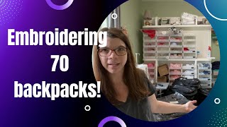 Work with me! 70 backpacks on ONE machine!