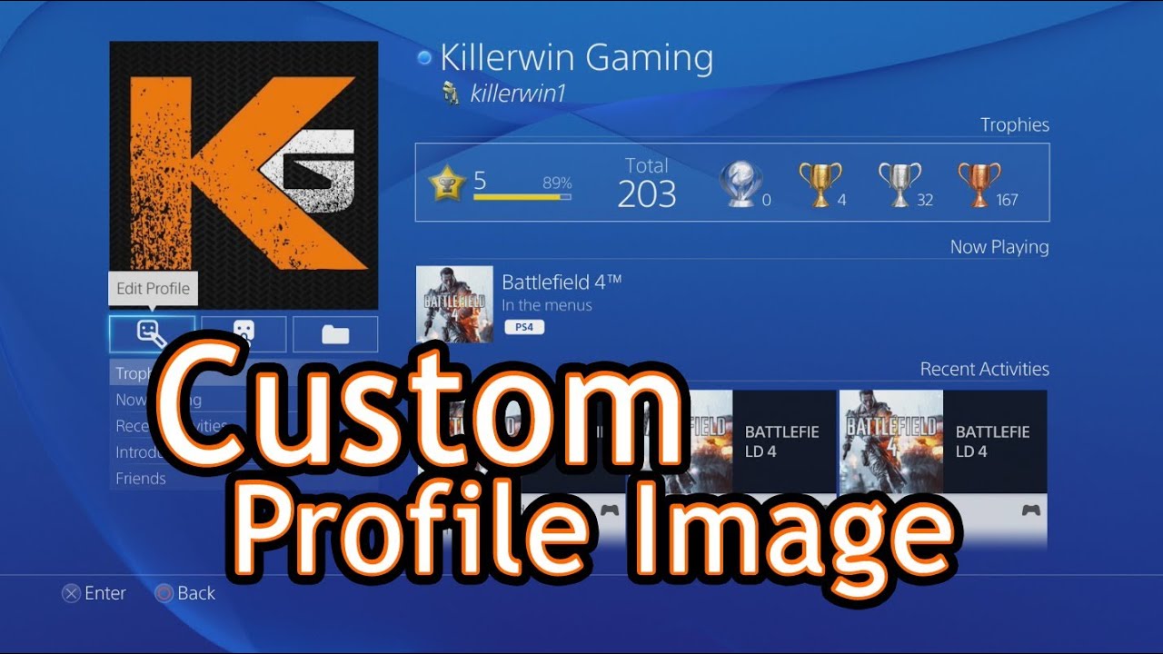How To Use A Custom Profile Picture On Playstation 4 Edit Image 
