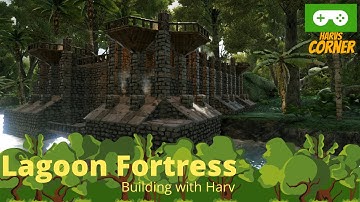 Ark Building: Lagoon Fortress Speed Build (Valguero, S+ Mod)