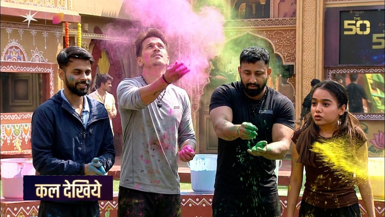 The 50: Holi Task Prince Narula Manisha Rani Rajat Dalal Love Kataria In Danger Zone Task Who Win ?