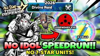 NO IDOL SOLO SPEEDRUN Divine Raid ft. Dark Johnny Joestar | All Star Tower Defense Roblox | OG ASTD