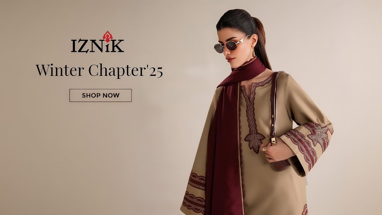 Iznik Luxury Winter Chapter'25 | Iznik Unstitched Embroidered Khaddar Collection Winter 2025