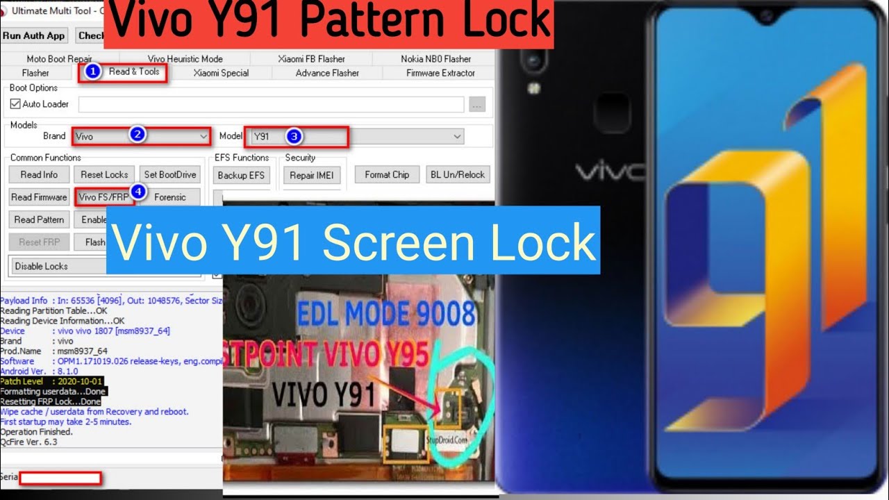 Vivo Y91 Pattern lock Vivo y91 1816 screen lock Vivo y95 pattern unlock Vivo y91 frp