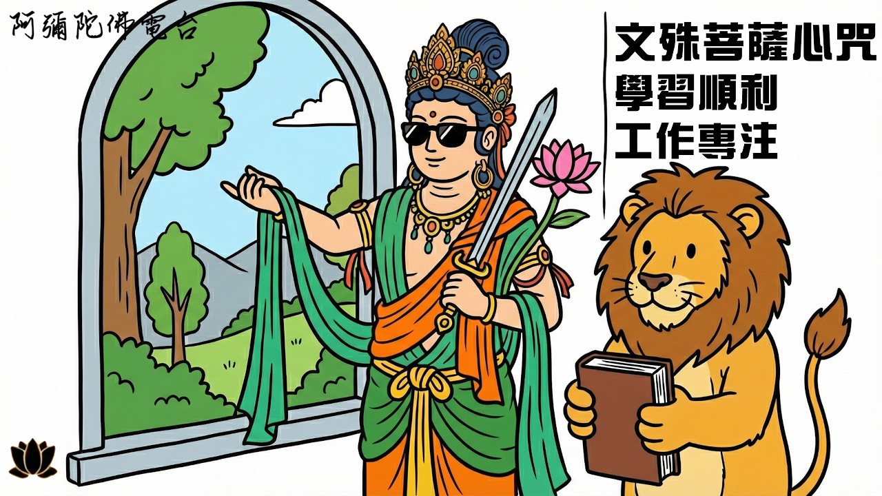 《文殊菩薩心咒》×專注學習的現代佛樂｜開智慧×提升理解力的背景音｜適合考前讀書、寫作思考、腦力工作專注｜LoFi／Ambient 56分鐘｜阿彌陀佛電台