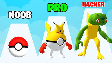 Pokeyball Run - NOOB vs PRO vs HACKER | Max Level DNA of Monsters