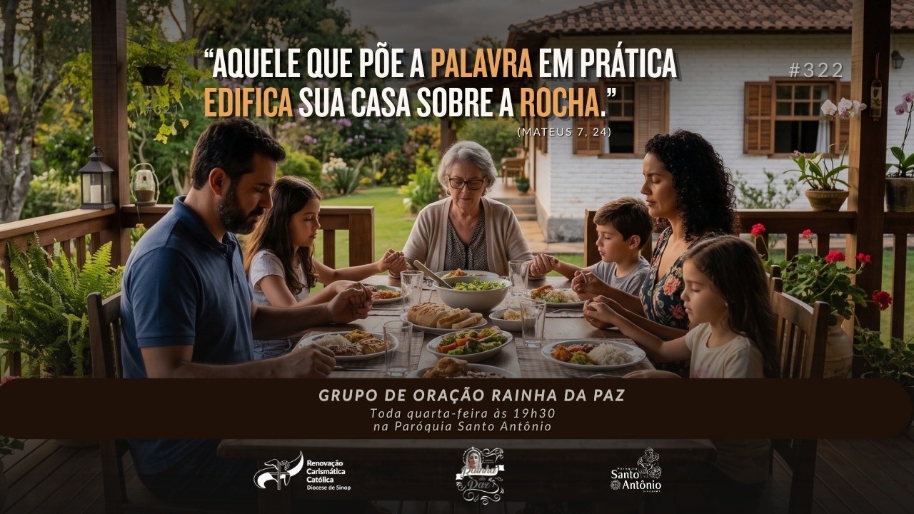 Aquele que põe a palavra em prática edifica sua casa sobre a rocha. #322
