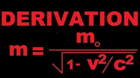 Derivation of variation of mass with velocity by education study