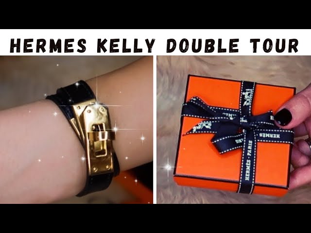 HERMES Mini Kelly Double-Tour Leather Bracelet