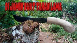 cara cepat membuat gagang golok dari kayu jambu biji keras, kuat,