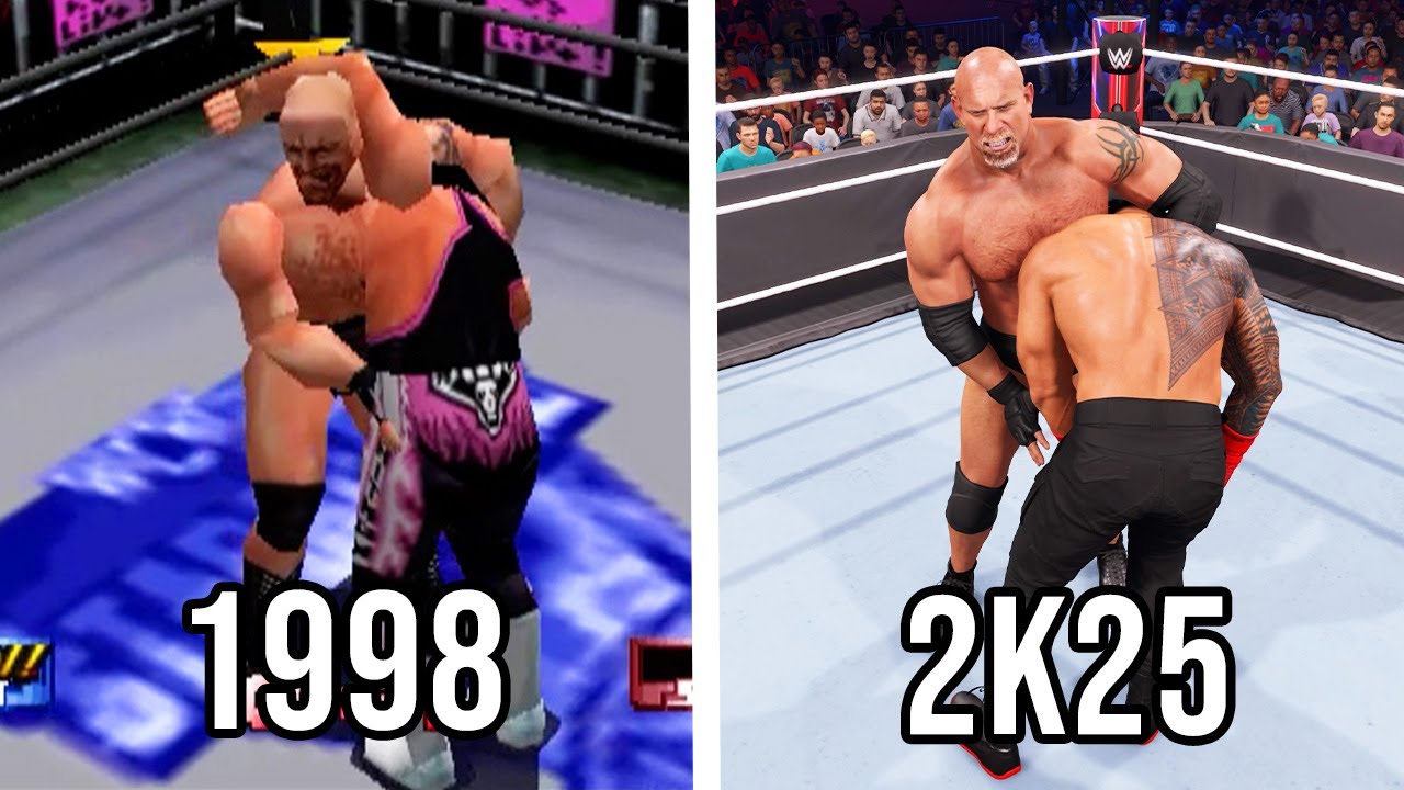 Эволюция Jackhammer Голдберга с 1999 года до WWE 2K25