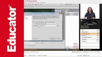 "Defining a Site in Dreamweaver" | Dreamweaver CS6 with Educator.com